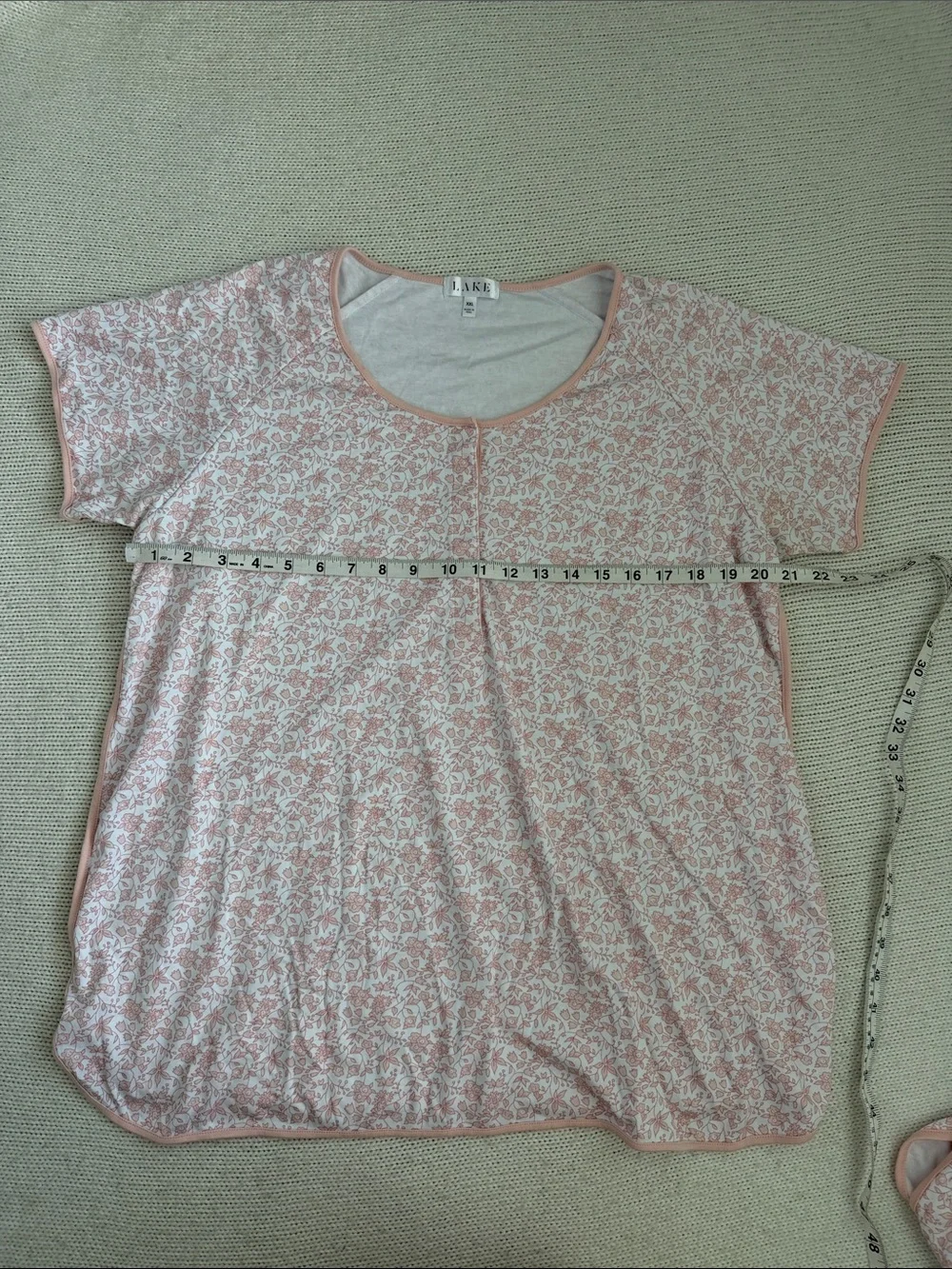 LAKE 100% Cotton Shorts Set in English Rose Garden Floral Pink Size XXL